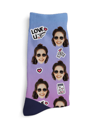Personalizované ponožky - Ja ❤️ ŤA