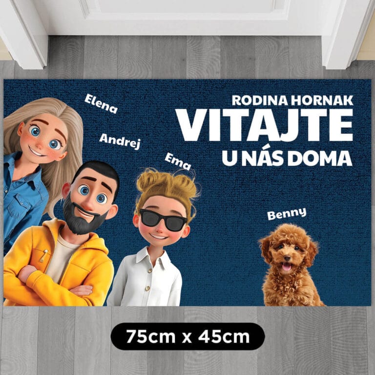 Personalizovaná rohožka - Domov, ale roztomilý