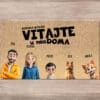Personalizovaná rohožka - Kreslená rodinka