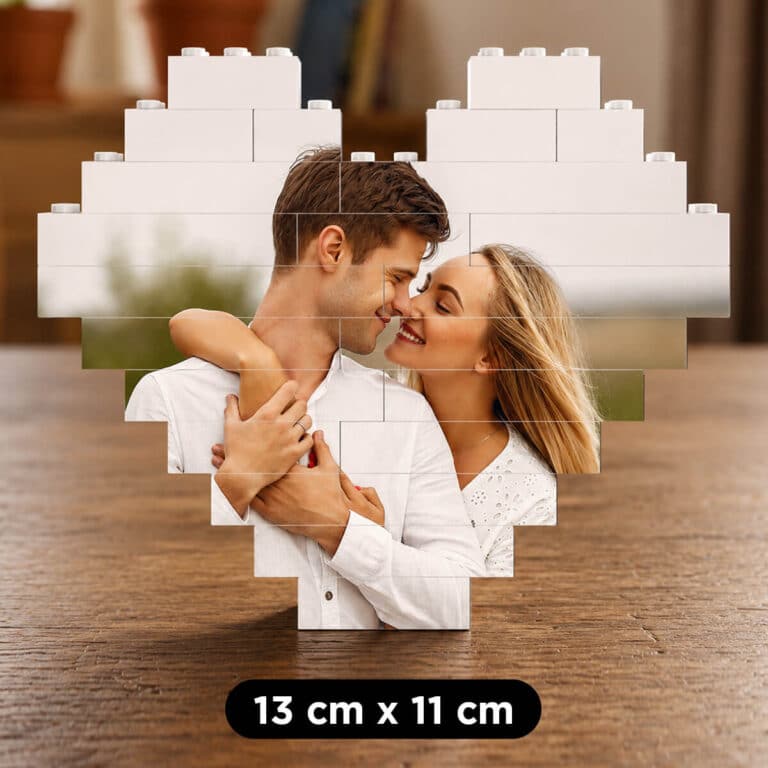 Personalizované fotopuzzle v tvare srdca