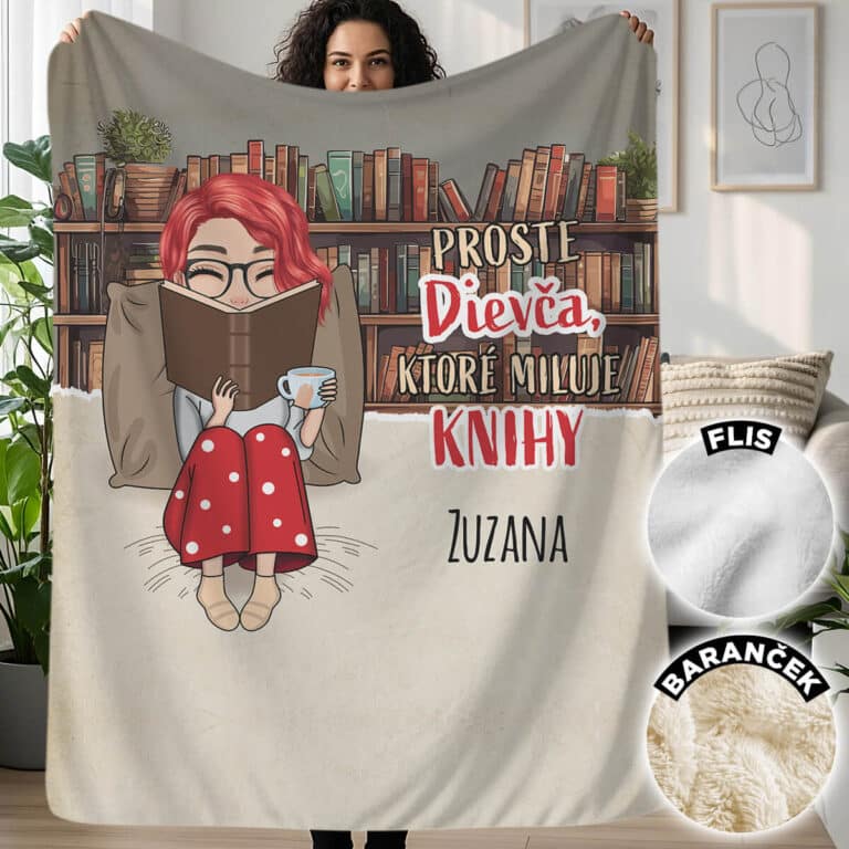Personalizovaná deka pre knihomoľov