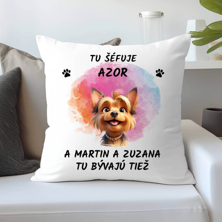 Personalizovaný vankúš - Tu šéfuje pes